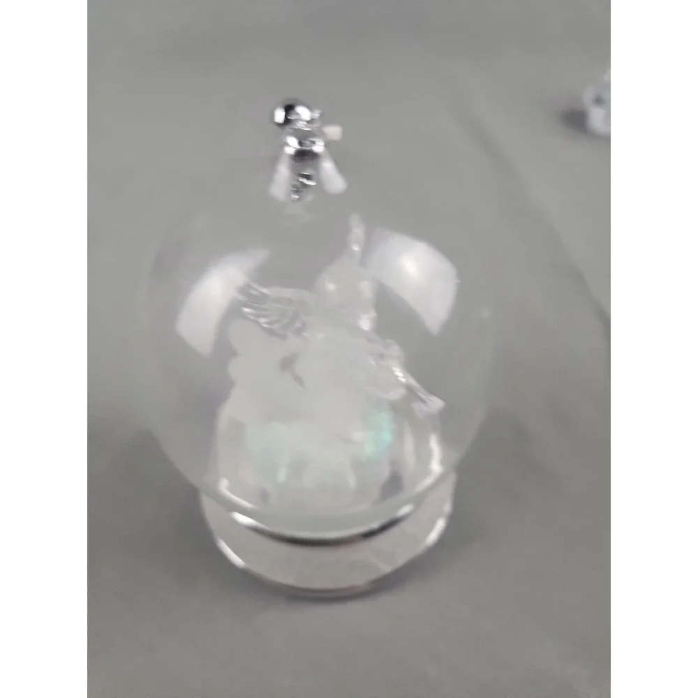 Snow Globe Vintage Style‎ Retro Christmas Ornament Decor Angel Plays Music
